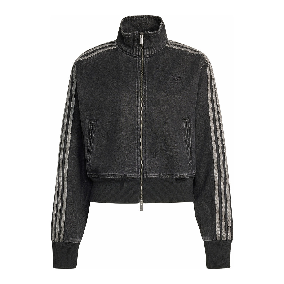 Womens Adidas Firebird Denim Track Top 1