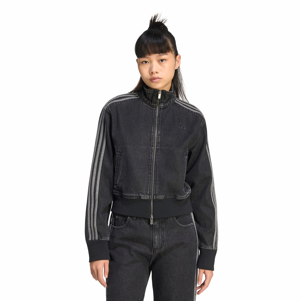 Womens Adidas Firebird Denim Track Top 2