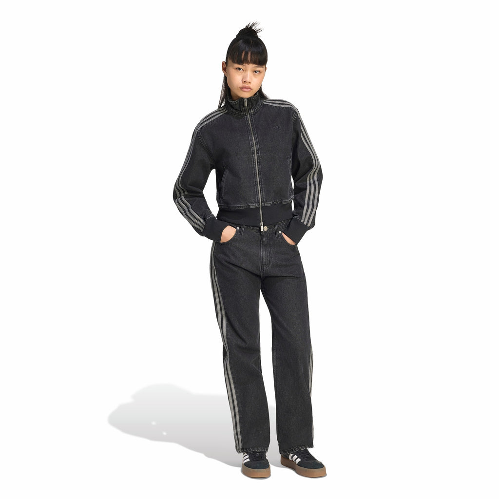 Womens Adidas Firebird Denim Track Top 4