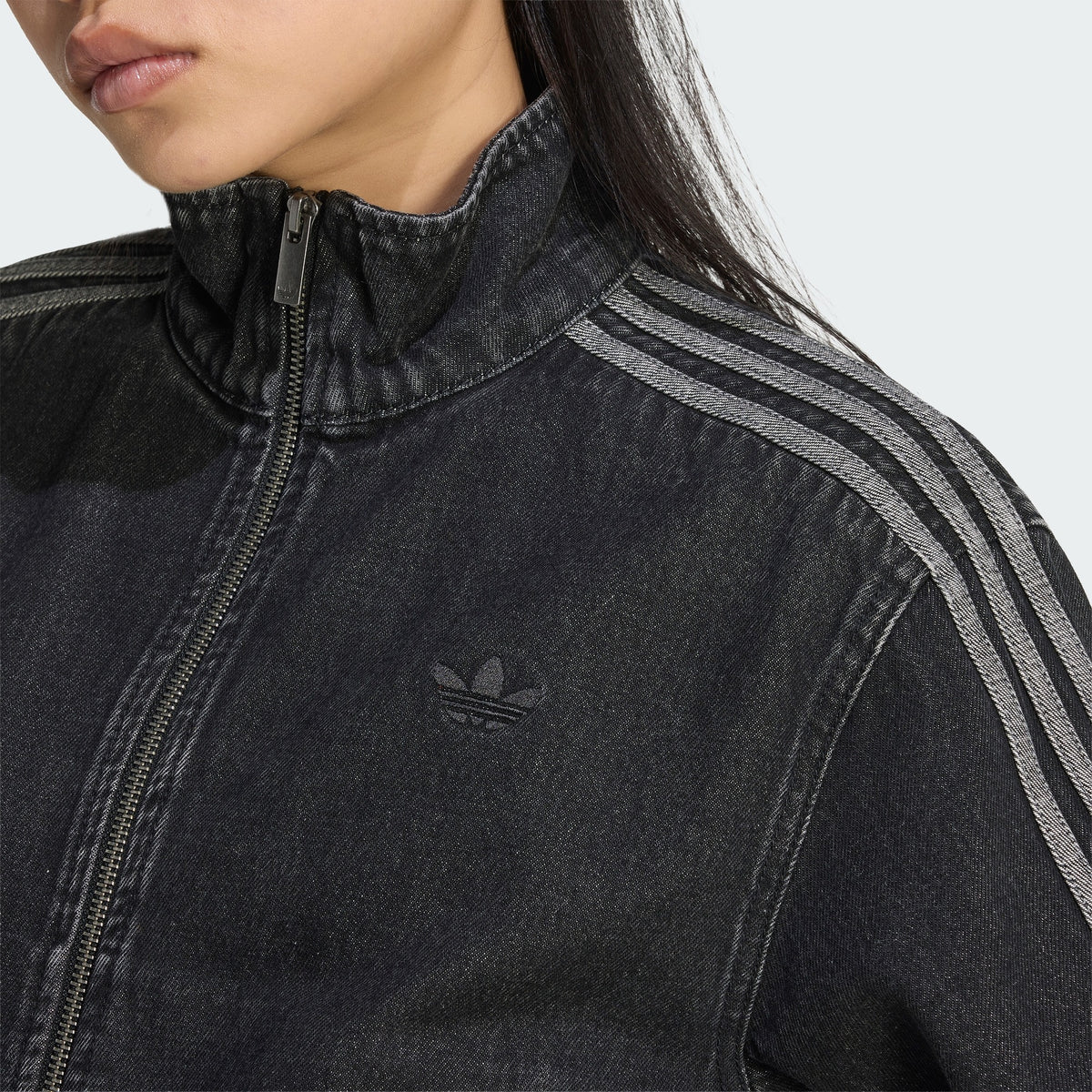 Womens Adidas Firebird Denim Track Top 5