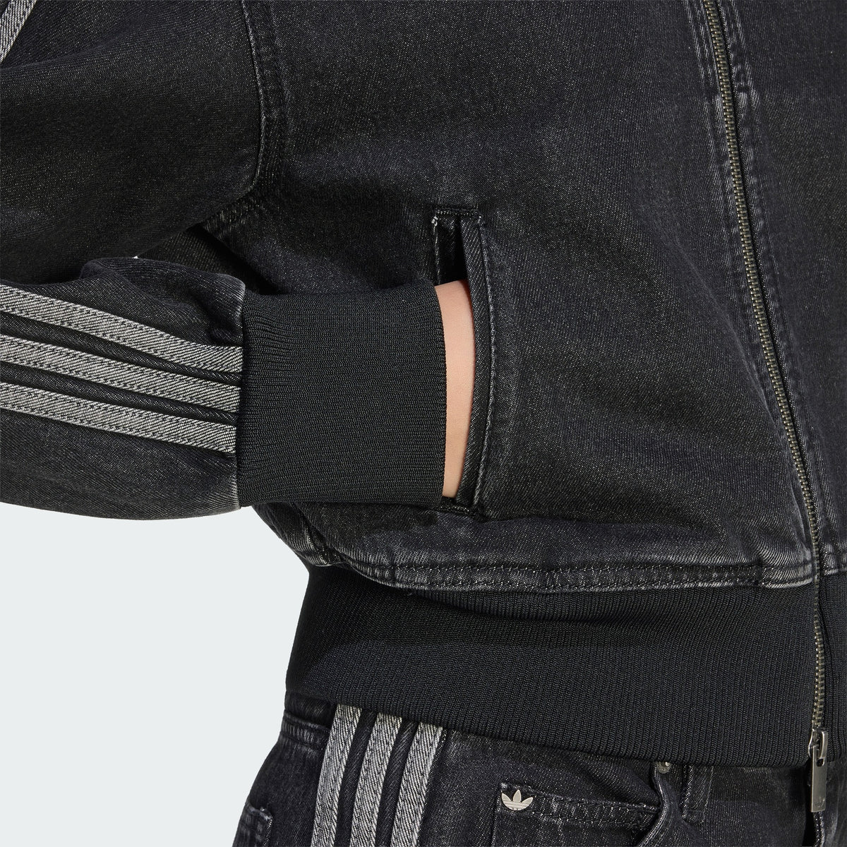 Womens Adidas Firebird Denim Track Top 6