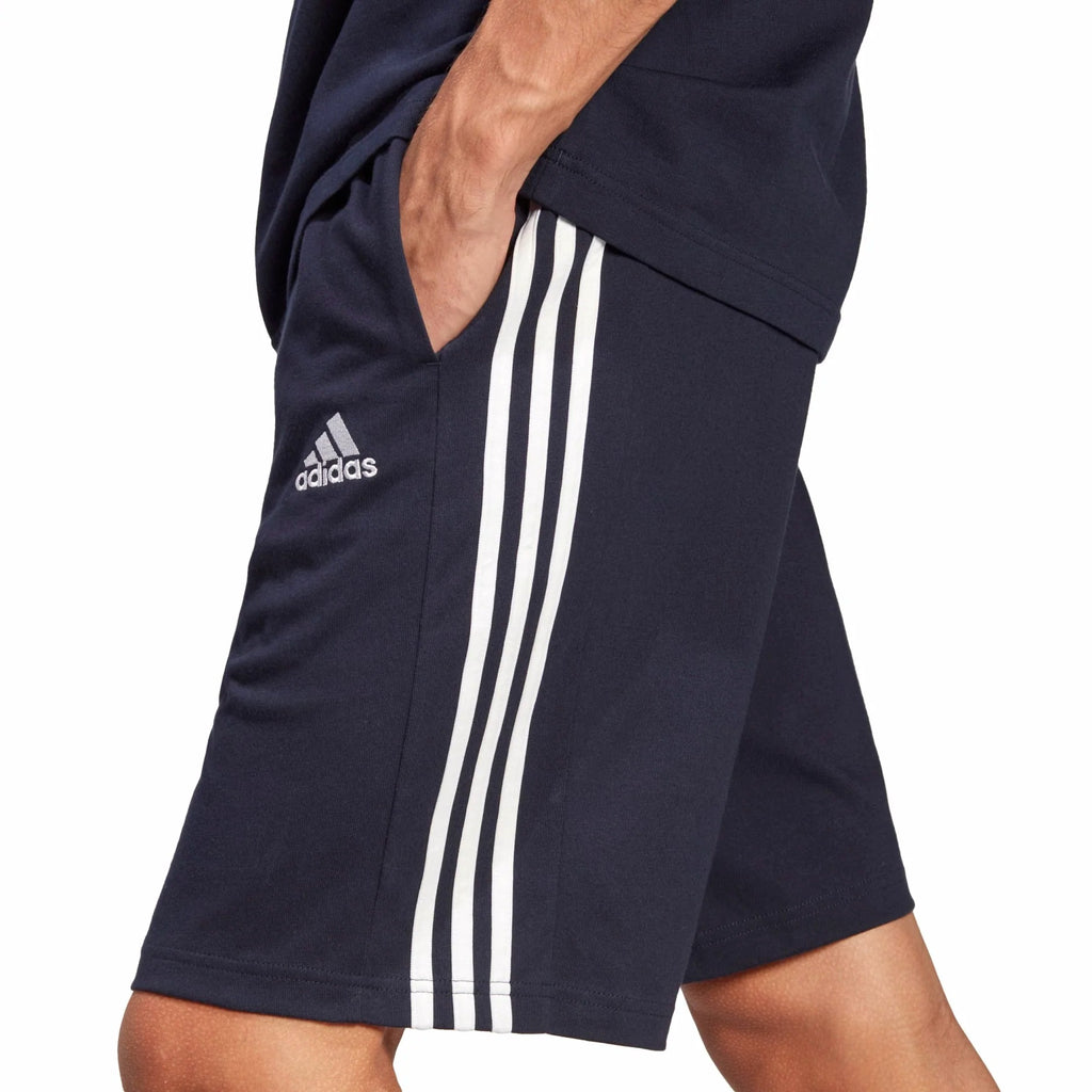 Mens Adidas Essentials Single Jersey 3-Stripes Shorts 3