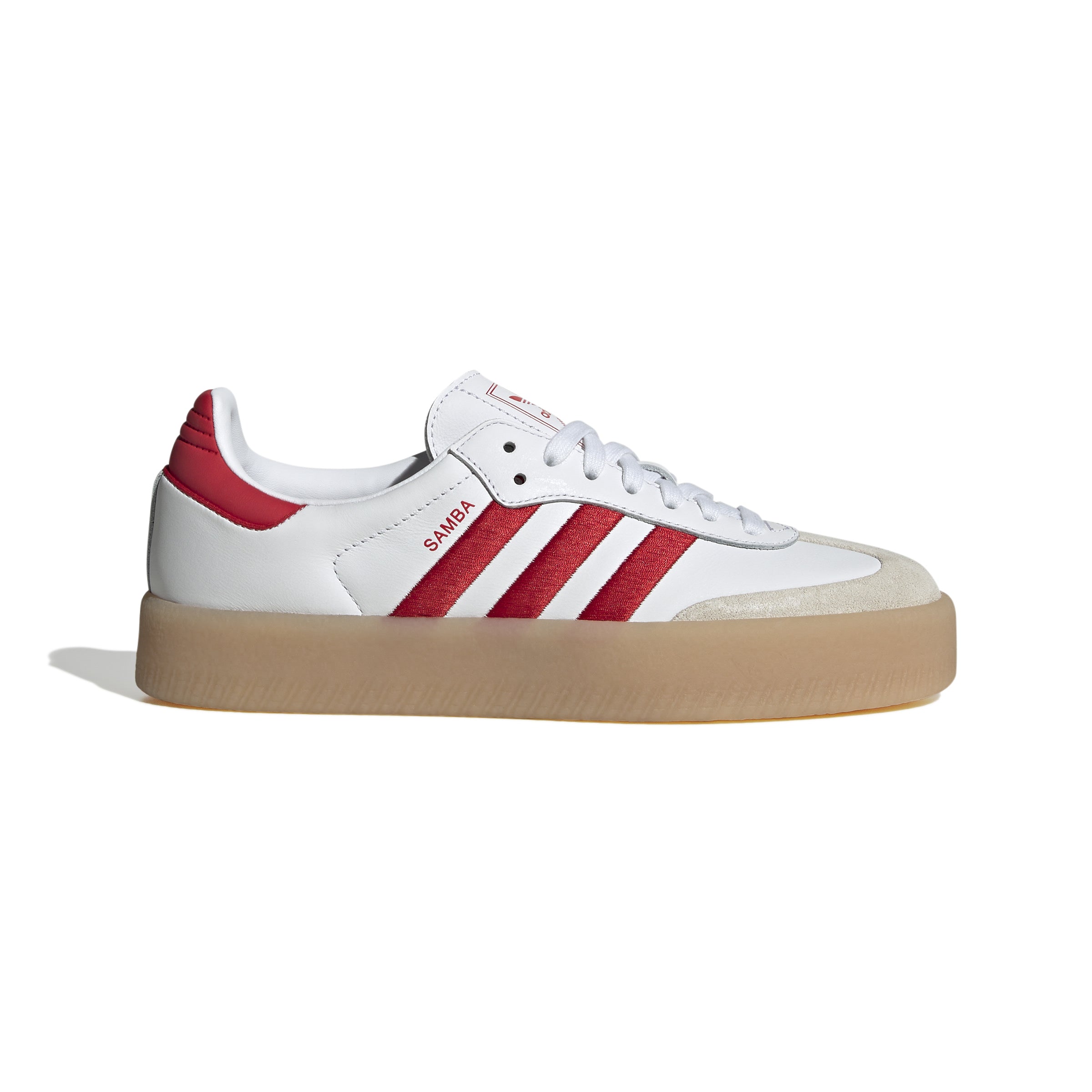 [ID0438] WOMENS ADIDAS SAMBAE 'WHITE BETTER SCARLET GUM'