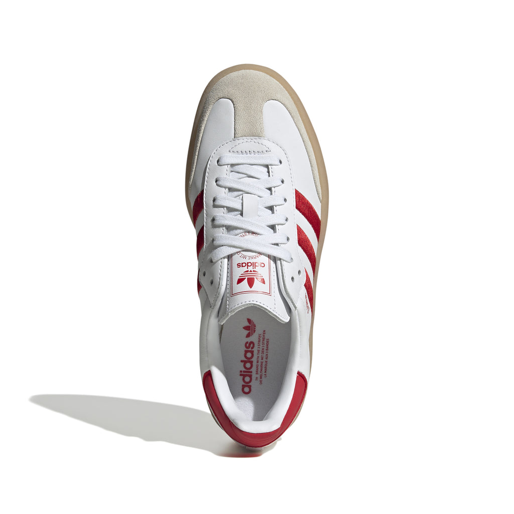 [ID0438] WOMENS ADIDAS SAMBAE 'WHITE BETTER SCARLET GUM'