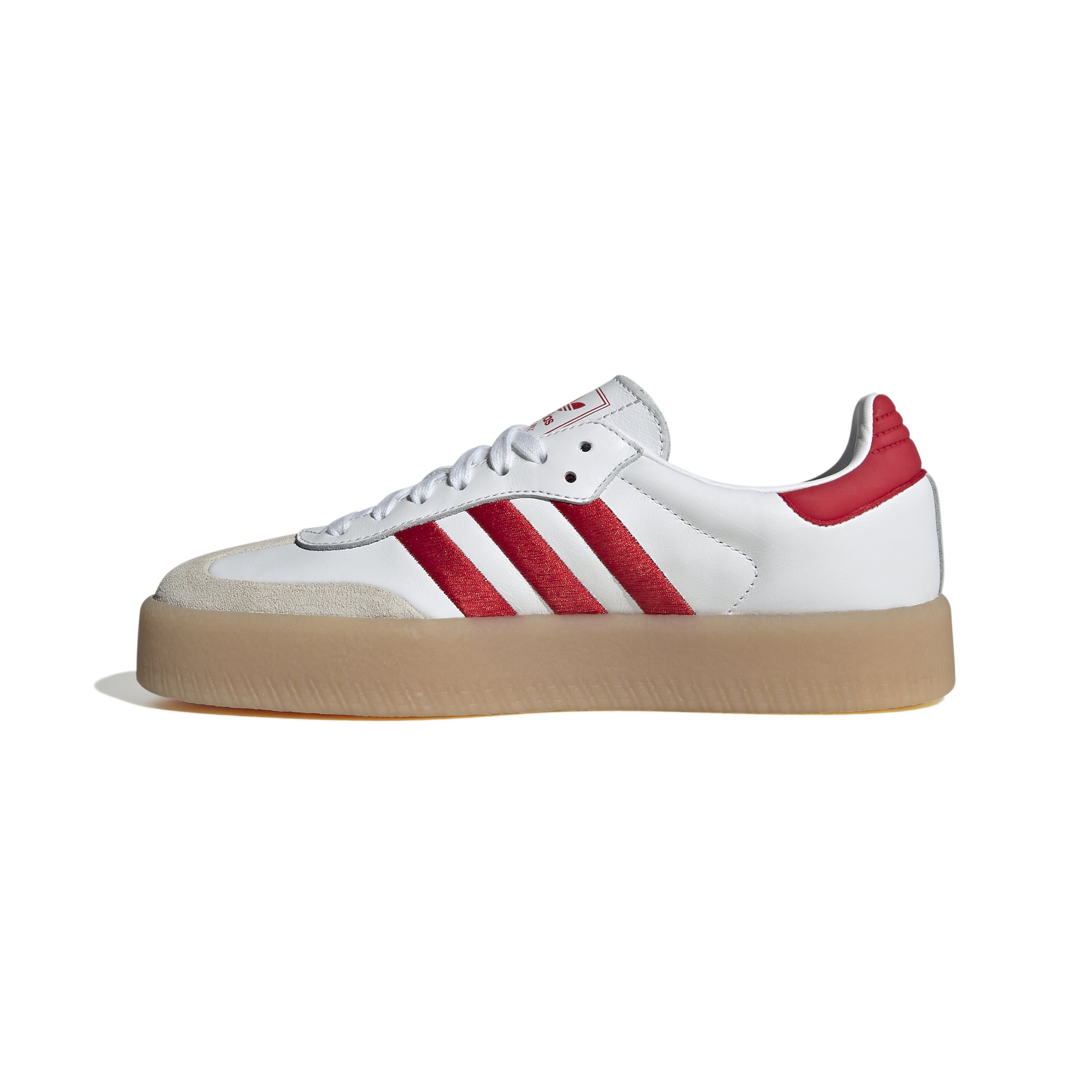 [ID0438] WOMENS ADIDAS SAMBAE 'WHITE BETTER SCARLET GUM'