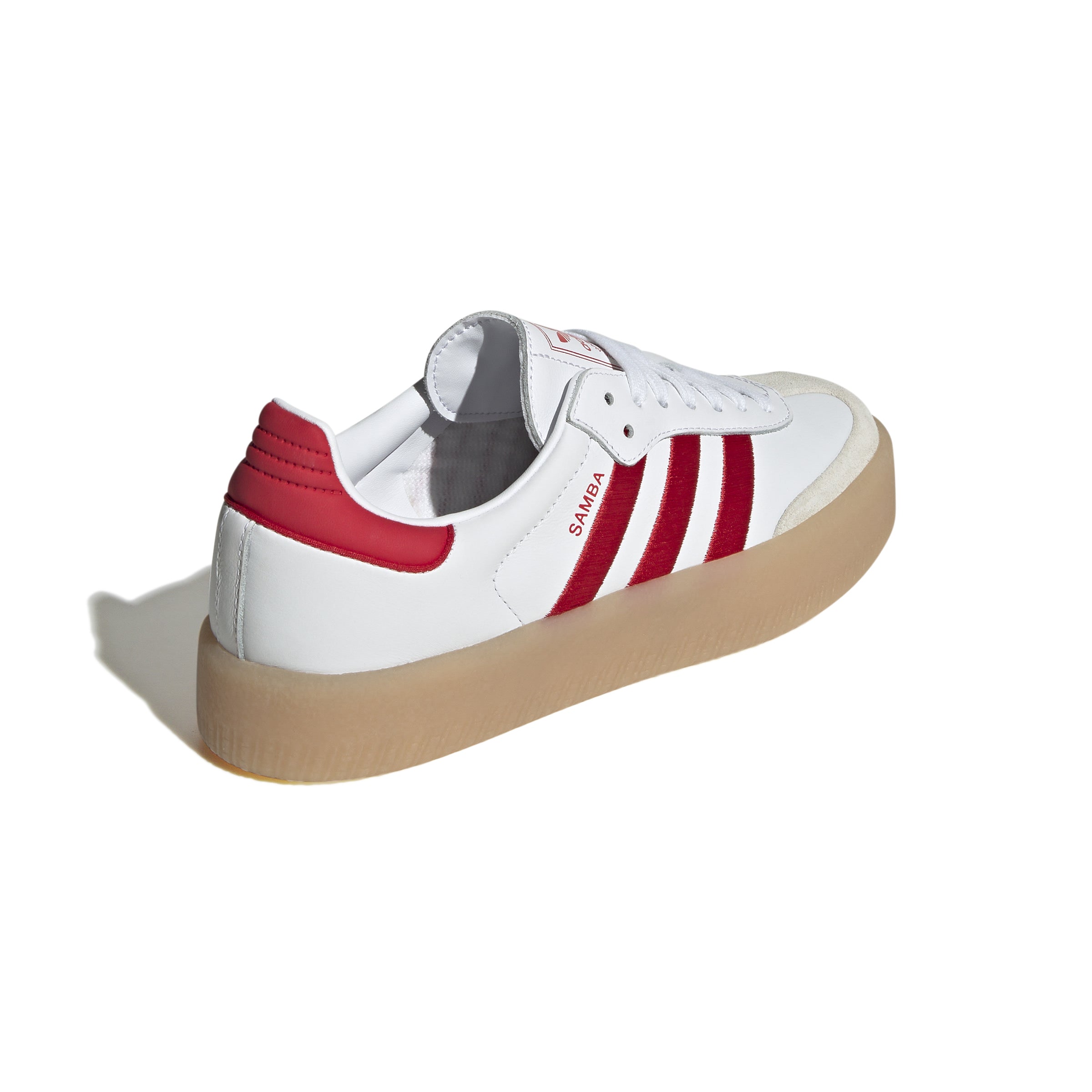 [ID0438] WOMENS ADIDAS SAMBAE 'WHITE BETTER SCARLET GUM'