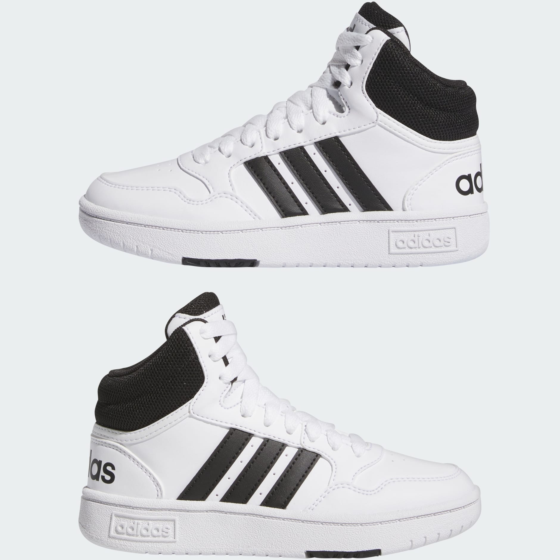 [IG3715] YOUTH ADIDAS HOOPS MID 'CLOUD WHITE CORE BLACK (GS)'