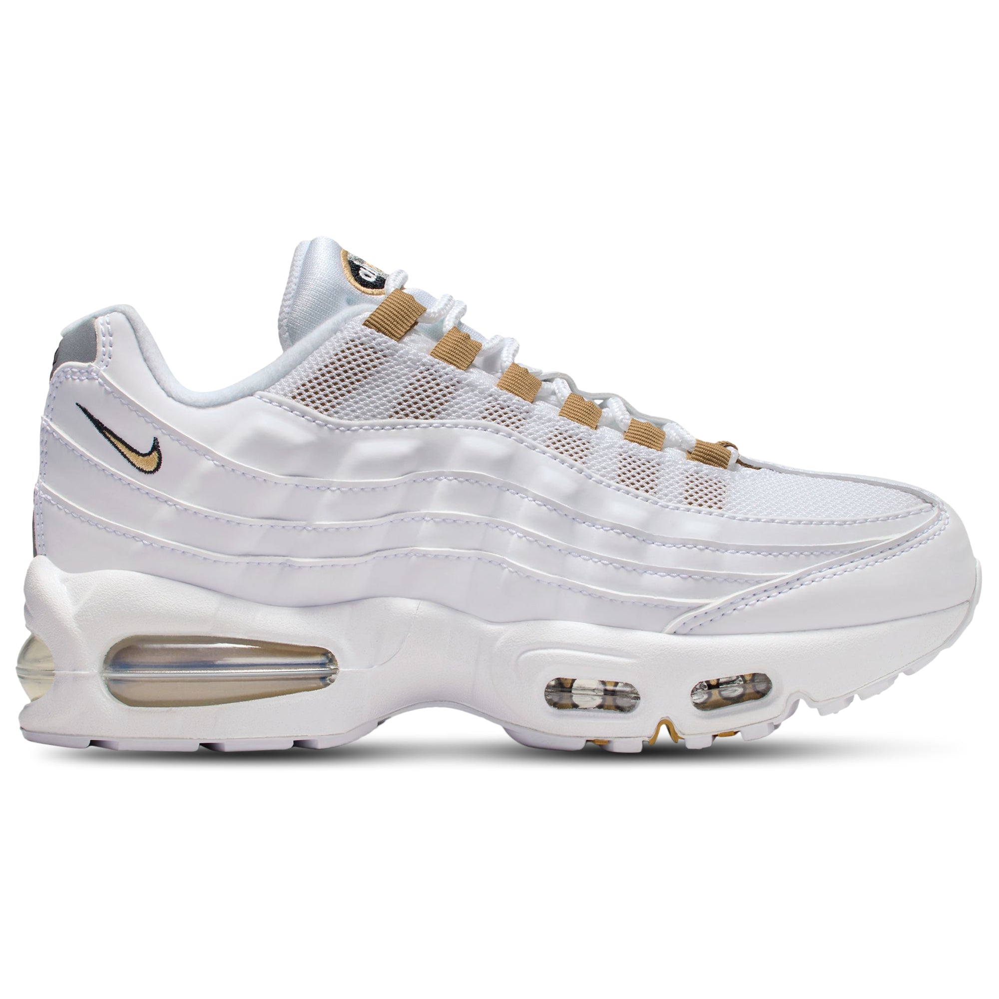 [II4130-102] GRADE SCHOOL NIKE AIR MAX 95 'WHITE METALLIC GOLD (GS)'