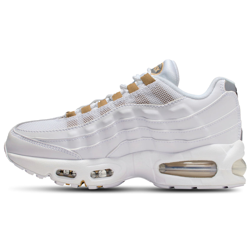 [II4130-102] GRADE SCHOOL NIKE AIR MAX 95 'WHITE METALLIC GOLD (GS)'