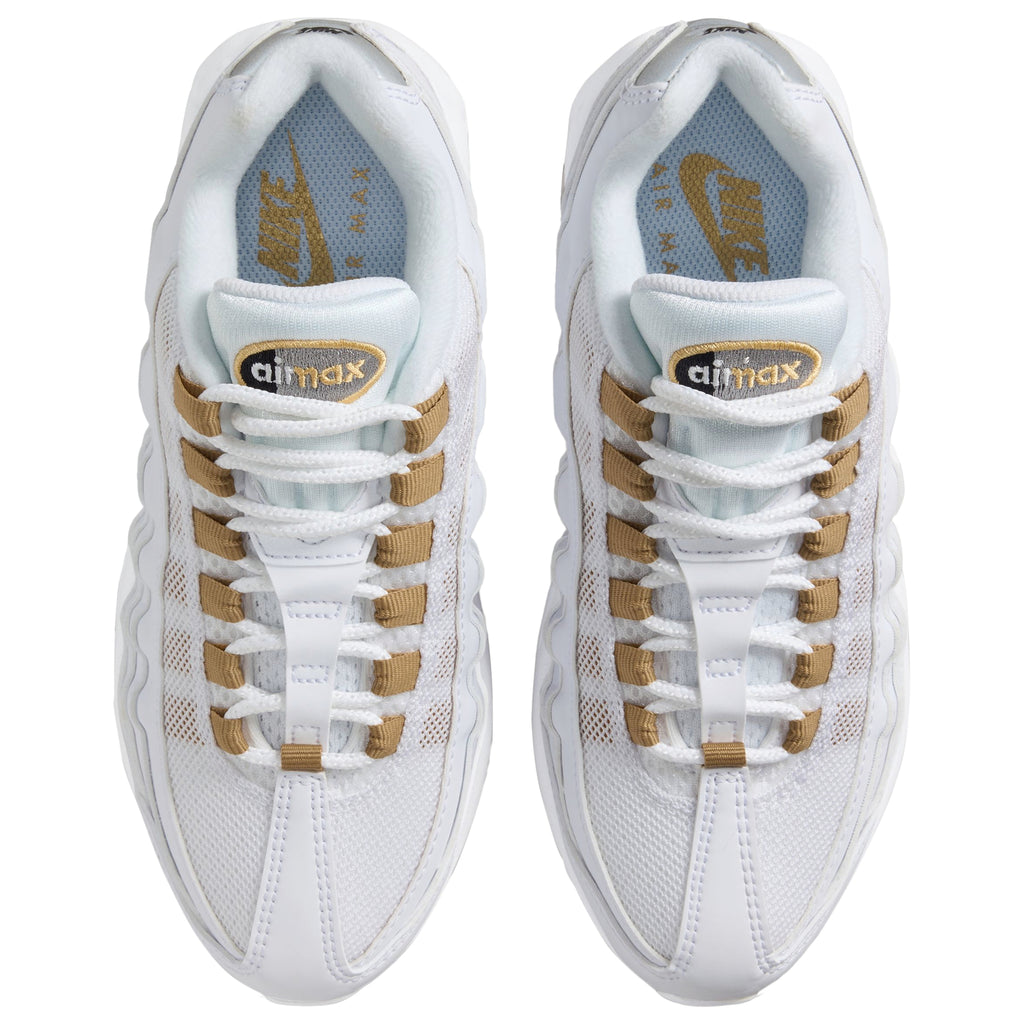 [II4130-102] GRADE SCHOOL NIKE AIR MAX 95 'WHITE METALLIC GOLD (GS)'