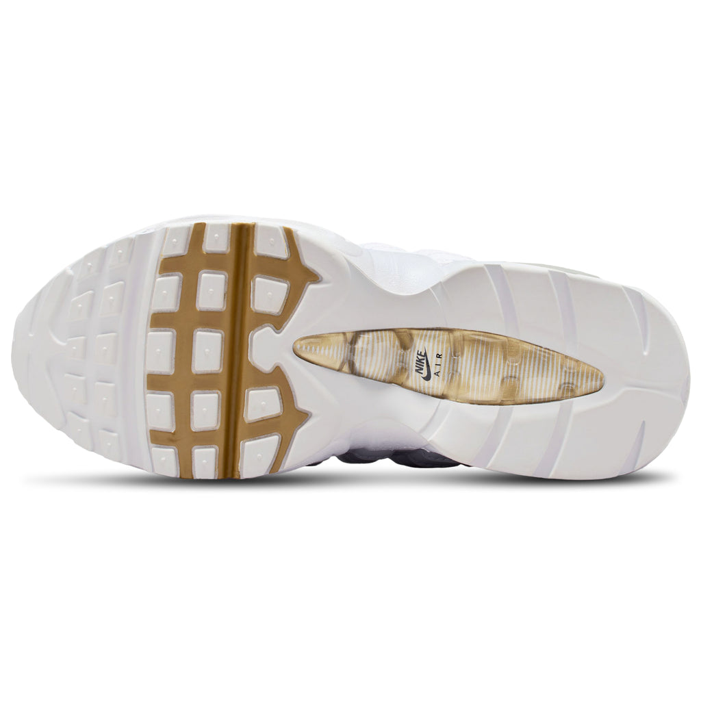 [II4130-102] GRADE SCHOOL NIKE AIR MAX 95 'WHITE METALLIC GOLD (GS)'