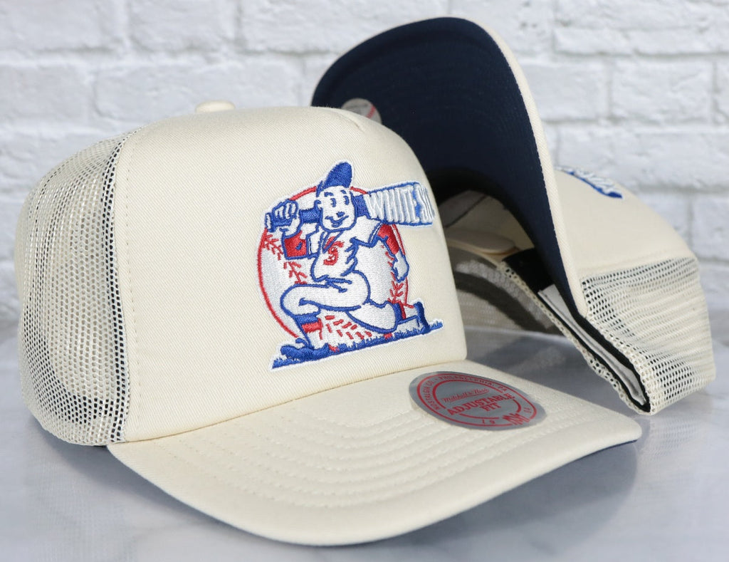 MENS MITCHELL & NESS MLB EVERGREEN TRUCKER COOP WHITE SOX