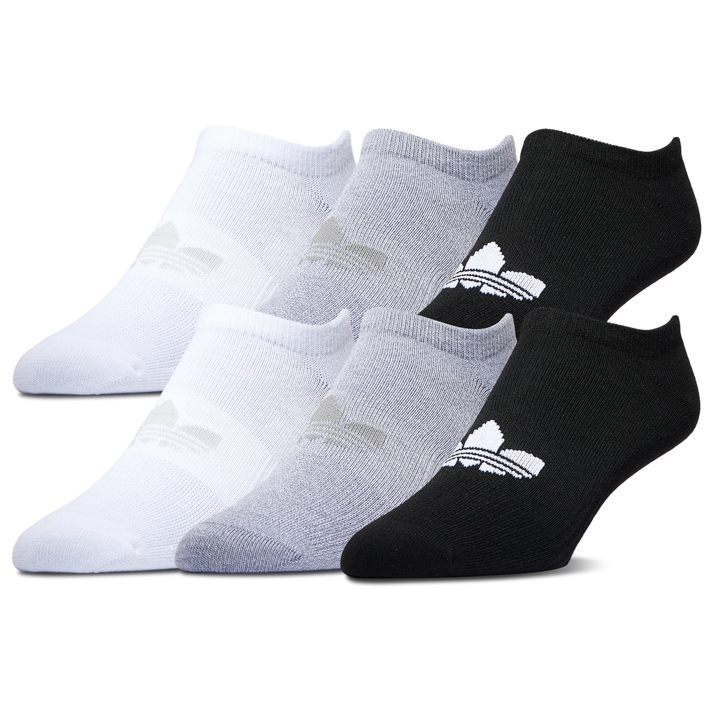 [IR1064C] MENS ADIDAS ORIGINALS TREFOIL SOCKS NO SHOW 6 PAIRS