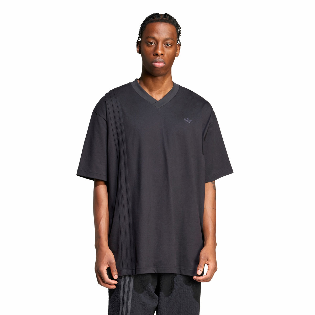 Mens Adidas Front 3-Stripes Tee 2