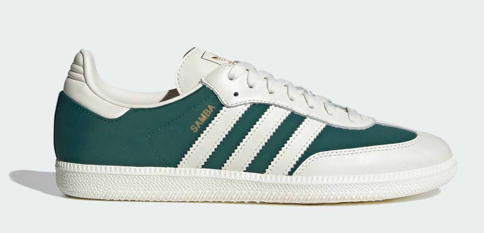 [JI3205] MENS ADIDAS SAMBA OG 'OFF WHITE COLLEGIATE GREEN'