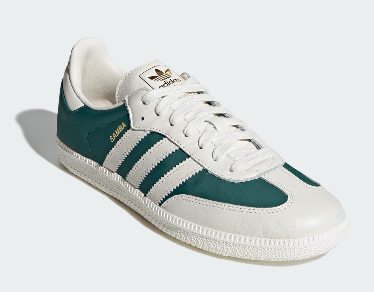 [JI3205] MENS ADIDAS SAMBA OG 'OFF WHITE COLLEGIATE GREEN'