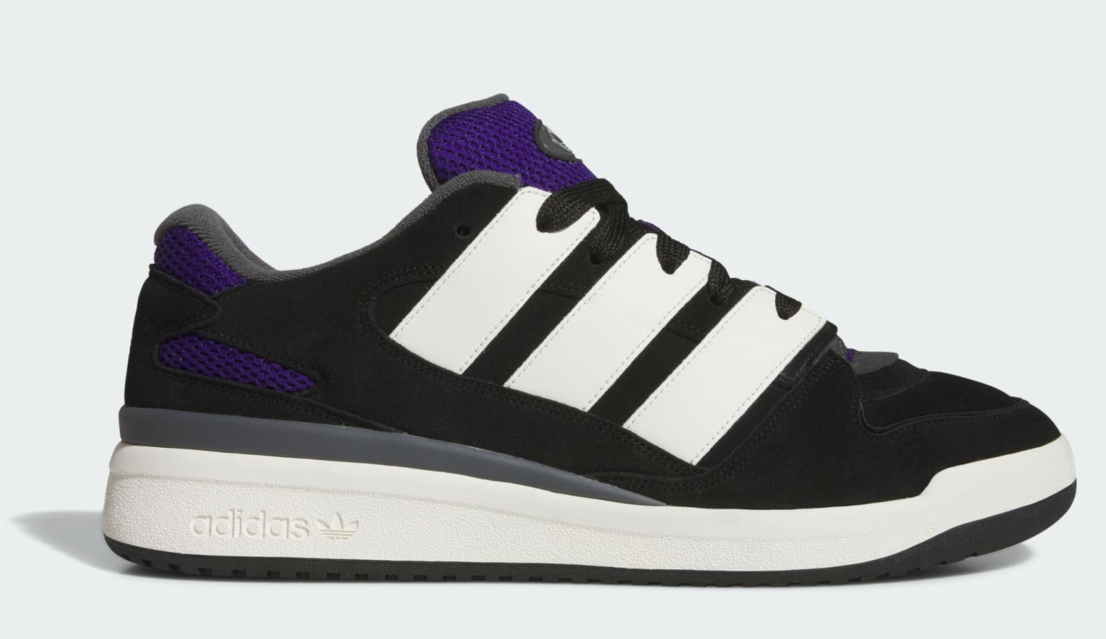 [JI3278] MENS ADIDAS FORUM2000 'BLACK WHITE COLLEGIATE PURPLE GUM'