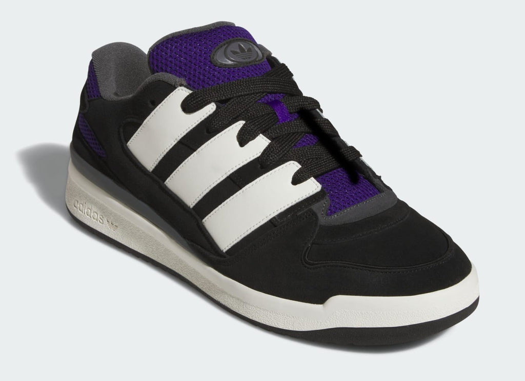 [JI3278] MENS ADIDAS FORUM2000 'BLACK WHITE COLLEGIATE PURPLE GUM'