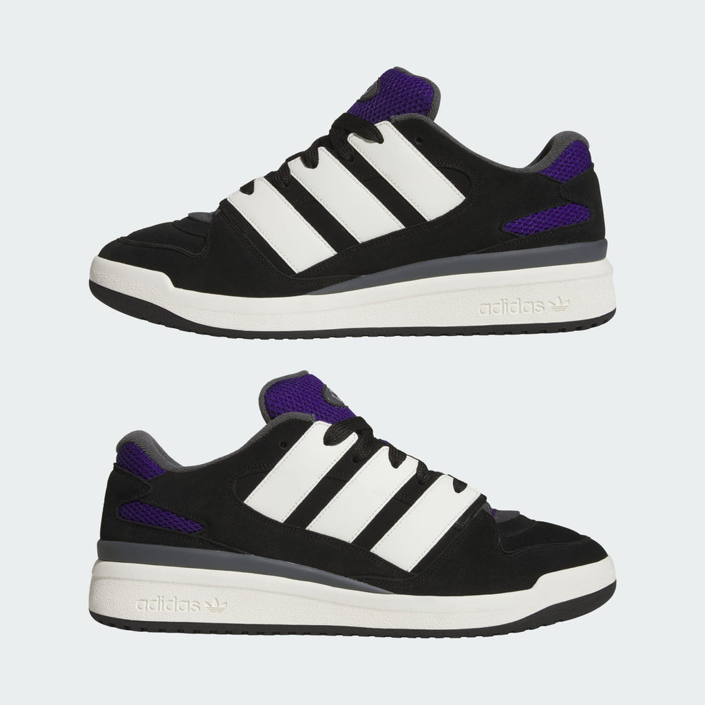 [JI3278] MENS ADIDAS FORUM2000 'BLACK WHITE COLLEGIATE PURPLE GUM'