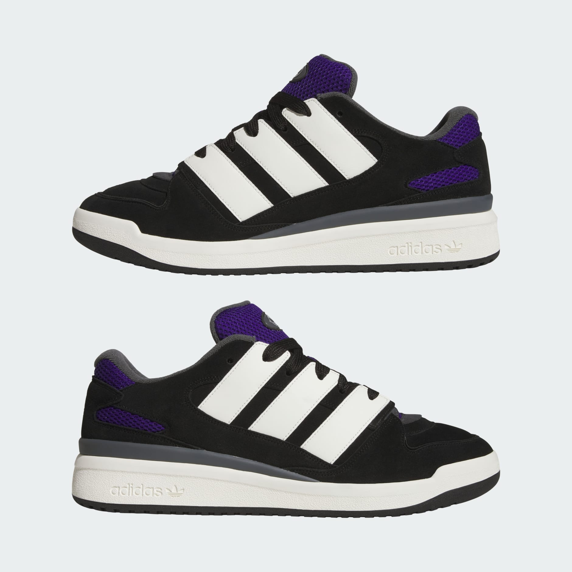 [JI3278] MENS ADIDAS FORUM2000 'BLACK WHITE COLLEGIATE PURPLE GUM'