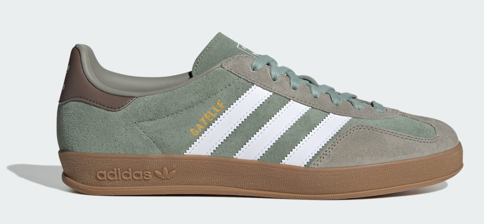 [JI3526] MENS ADIDAS GAZELLE INDOOR 'SILVER PEBBLE SILVER GREEN'