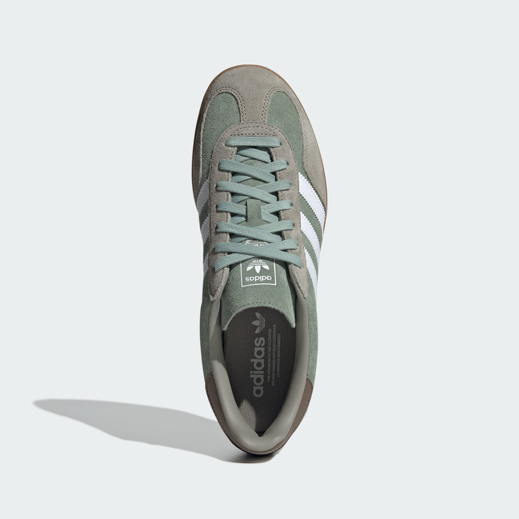 [JI3526] MENS ADIDAS GAZELLE INDOOR 'SILVER PEBBLE SILVER GREEN'