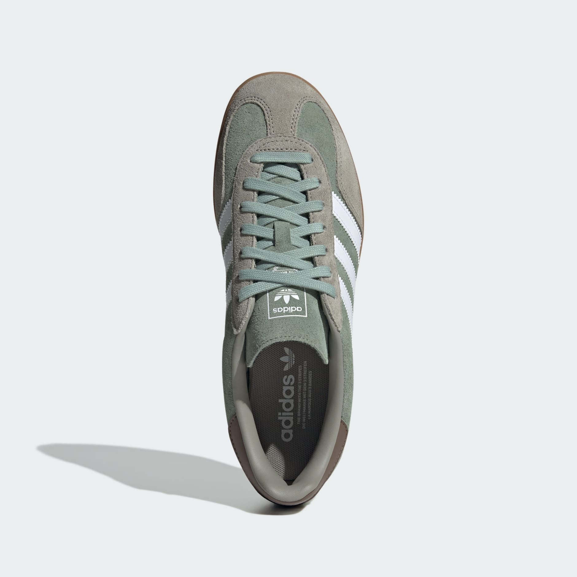 [JI3526] MENS ADIDAS GAZELLE INDOOR 'SILVER PEBBLE SILVER GREEN'