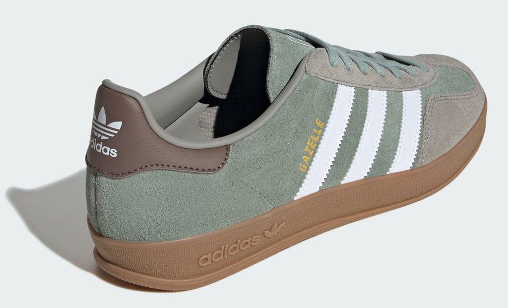 [JI3526] MENS ADIDAS GAZELLE INDOOR 'SILVER PEBBLE SILVER GREEN'