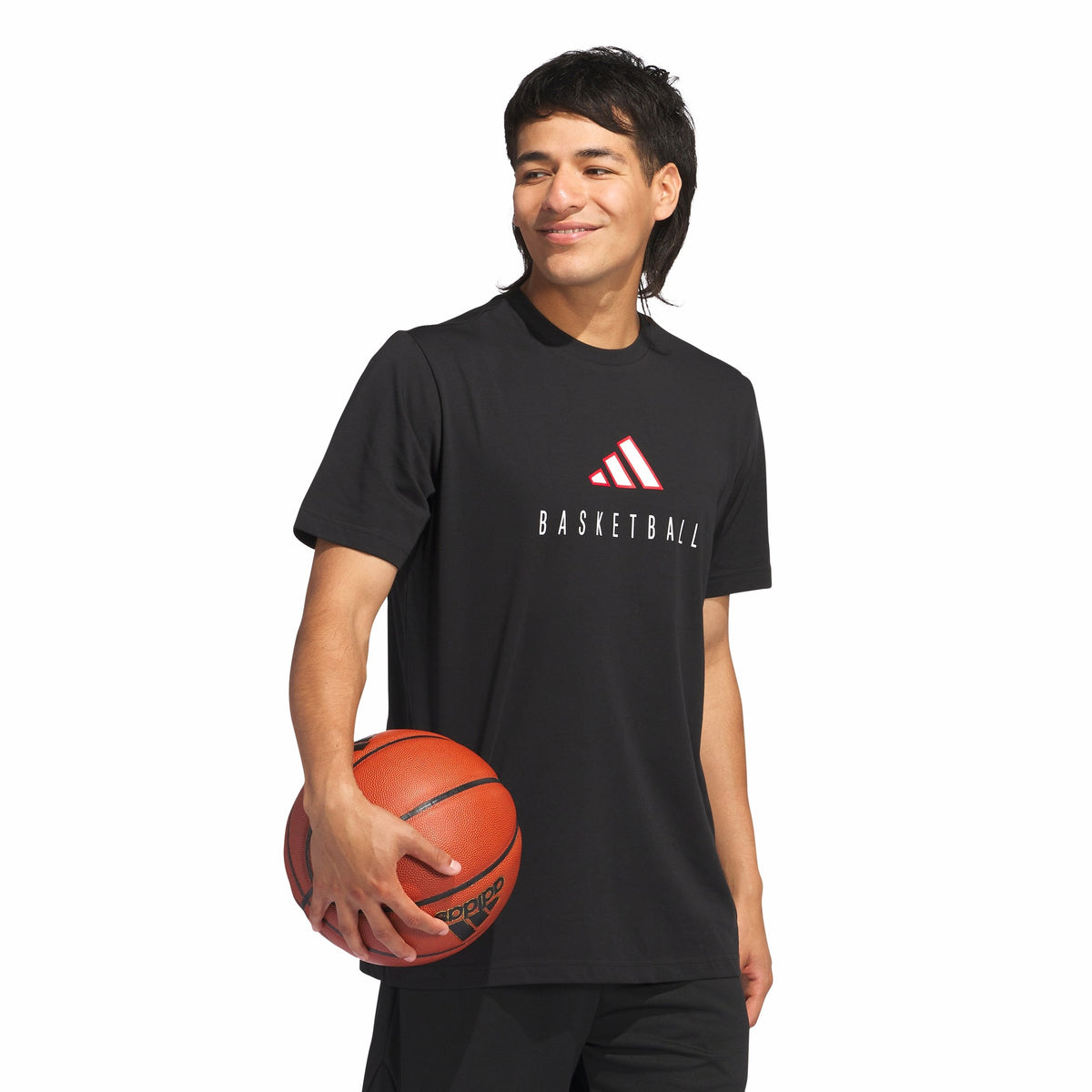 Mens Adidas Worldwide Hoops Logo Performance Graphic Tee 4