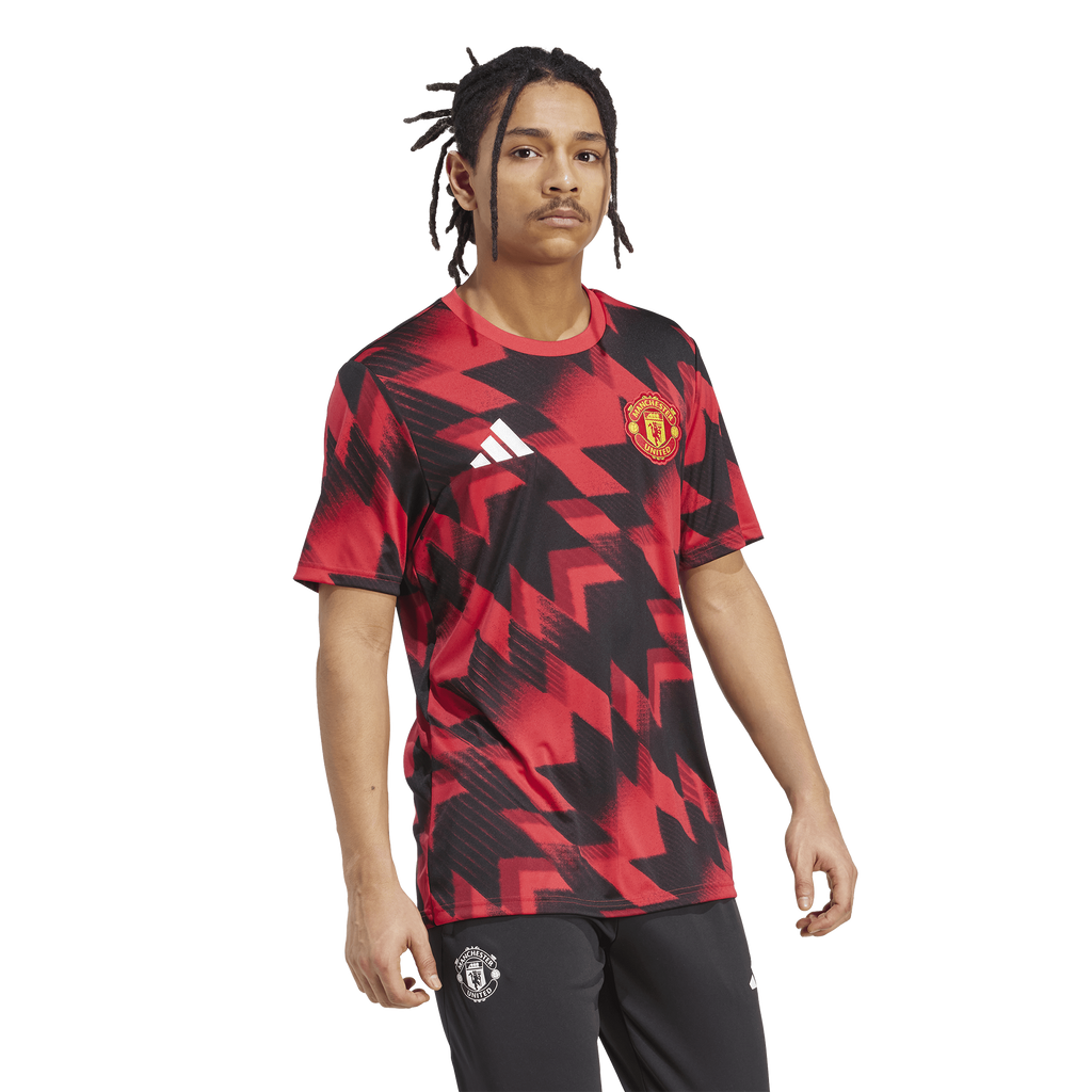 [JP3233] MENS ADIDAS RED MANCHESTER UNITED 25/26 PRE-MATCH JERSEY