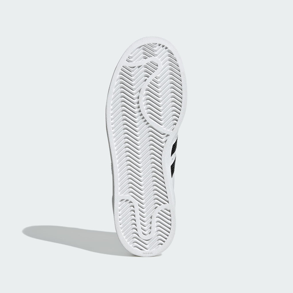 [JP9678] WOMENS ADIDAS SUPERSTAR II 'WHITE BLACK BEADED STRIPES'