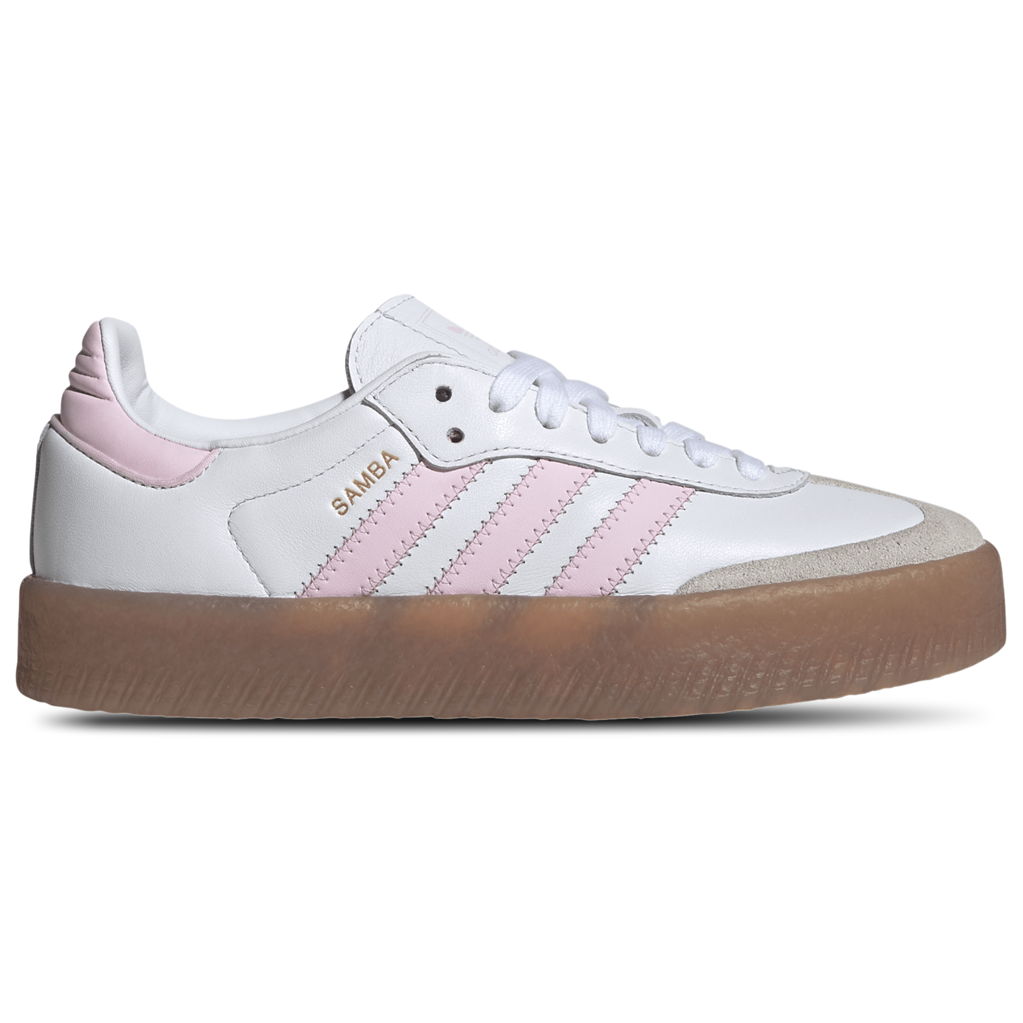 [JQ1237] YOUTH ADIDAS SAMBAE 'CLOUD WHITE CLEAR PINK GOLD METALLIC'