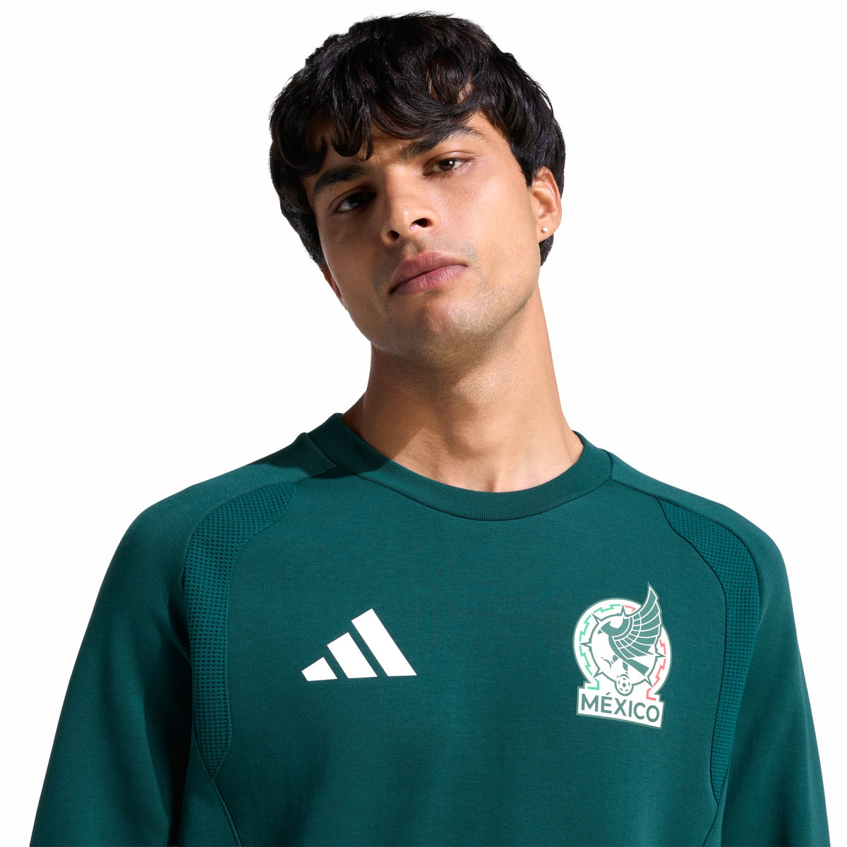 Mens Adidas Mexico Tiro Travel Crew Sweatshirt 5