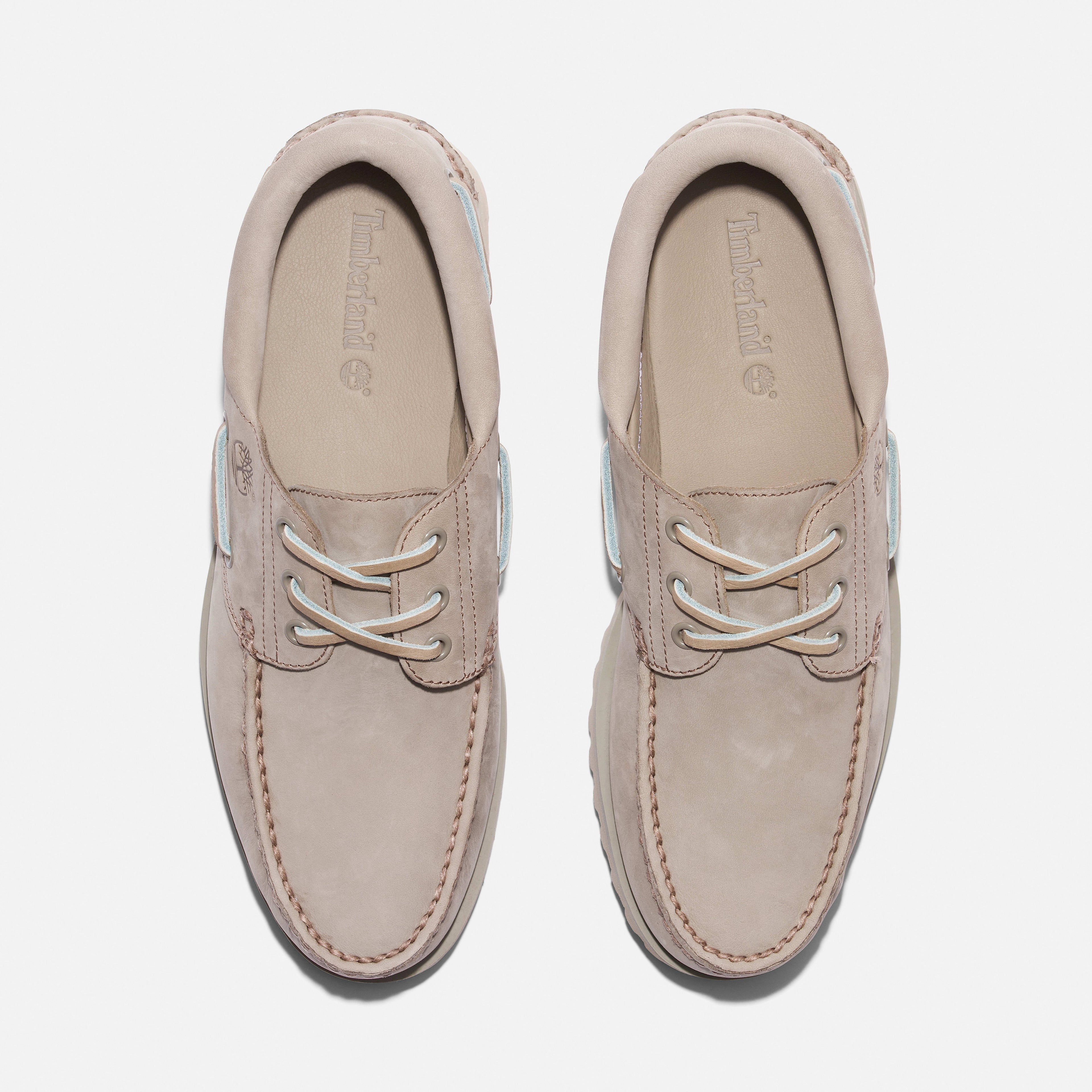 [TB0A298QEO2] MENS TIMBERLAND 3-EYE LUG HANDSEWN BOAT SHOE 'TAUPE'