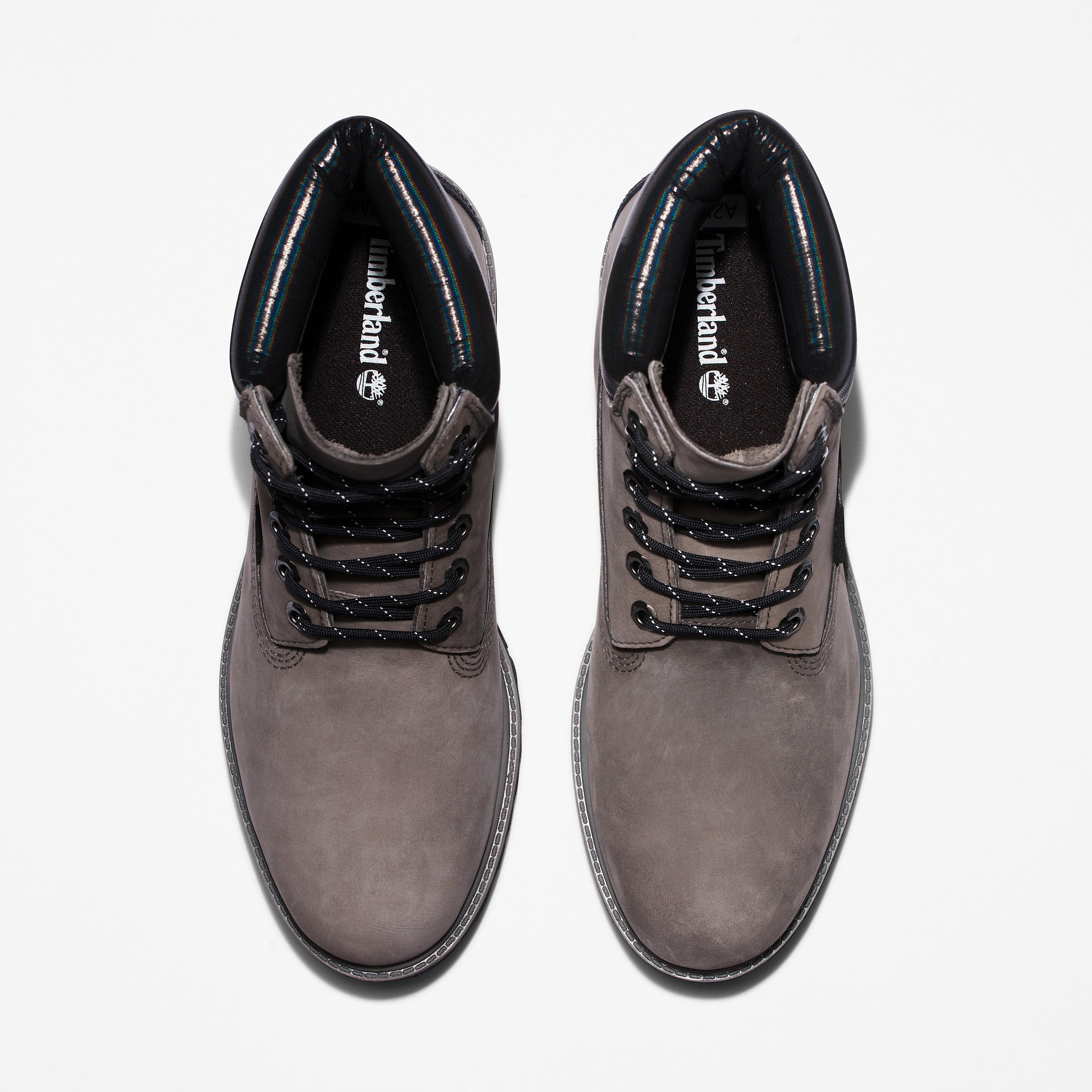 [TB0A2HMK033] MENS TIMBERLAND 6 INCH PREMIUM BOOT 'DARK GREY BLACK'
