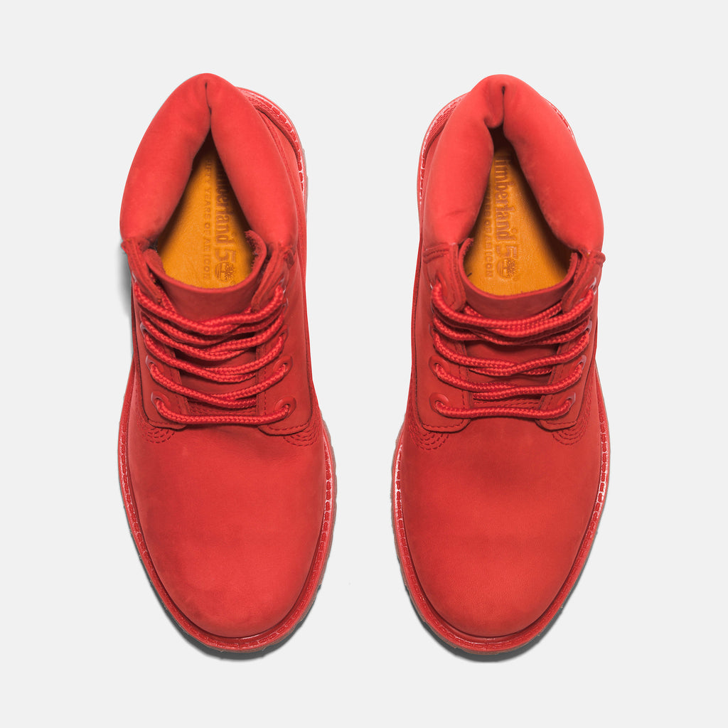 [TB0A2R6BDV8] WOMENS TIMBERLAND 6 INCH BOOT '50TH ANNIVERSARY - MEDIUM RED'