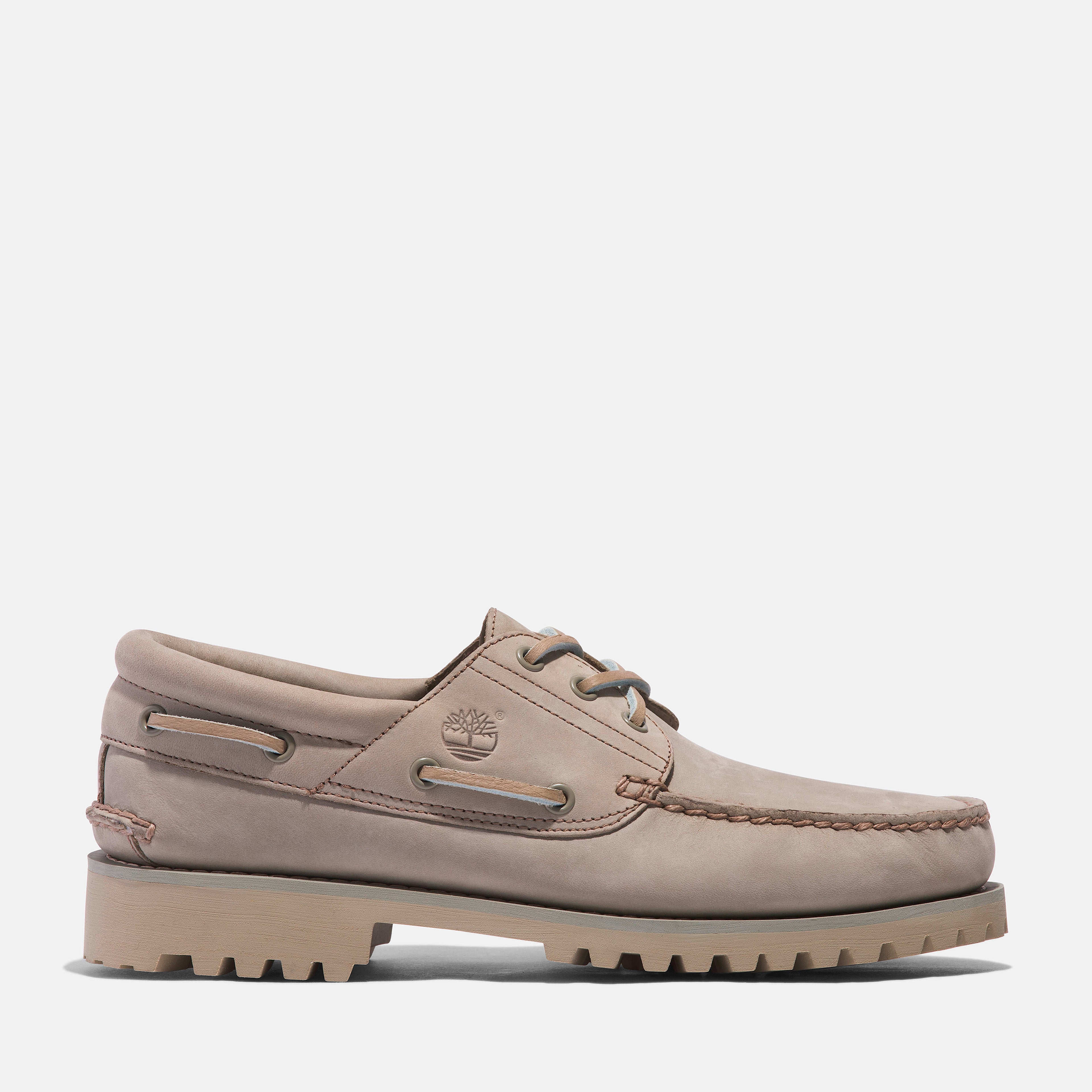 [TB0A298QEO2] MENS TIMBERLAND 3-EYE LUG HANDSEWN BOAT SHOE 'TAUPE'