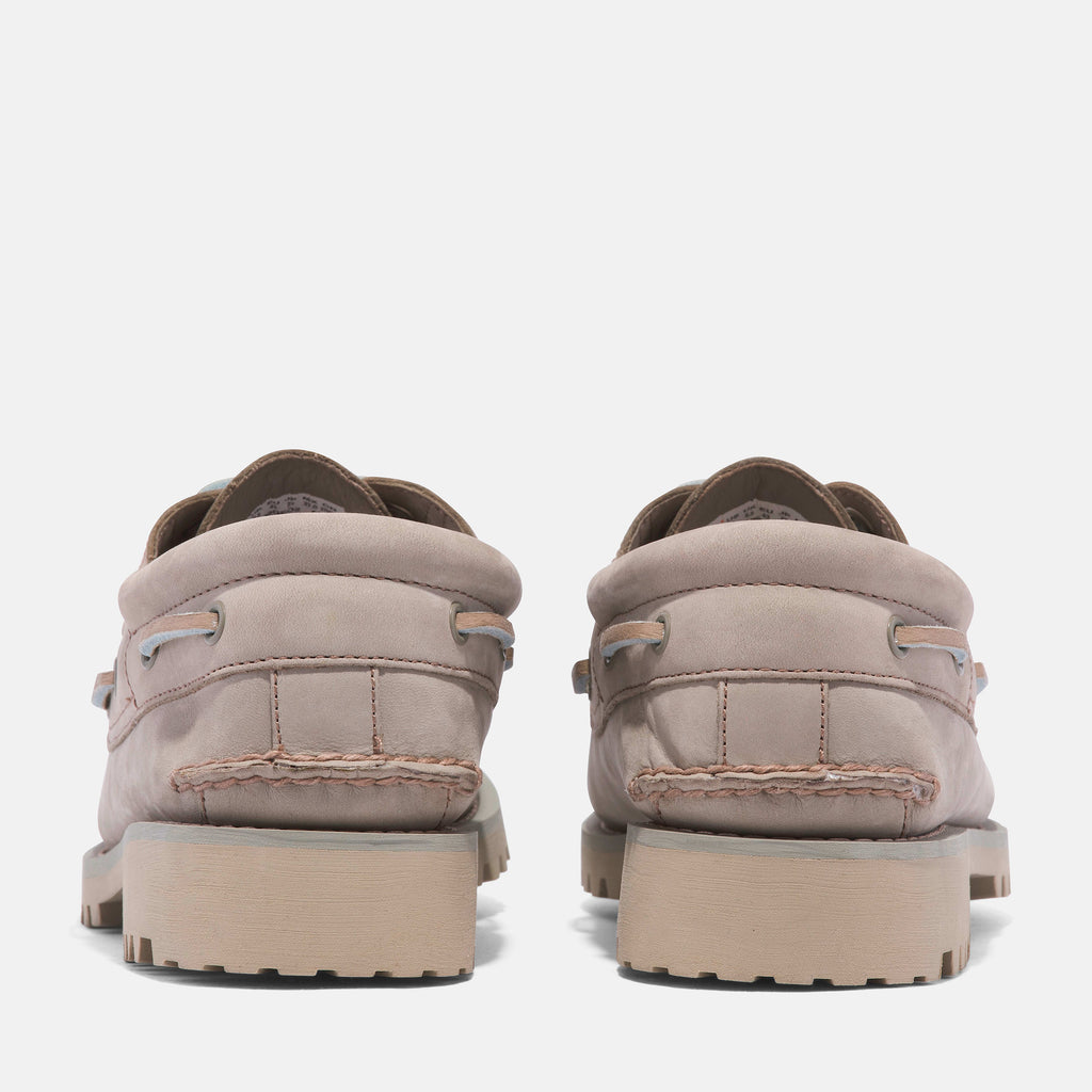 [TB0A298QEO2] MENS TIMBERLAND 3-EYE LUG HANDSEWN BOAT SHOE 'TAUPE'