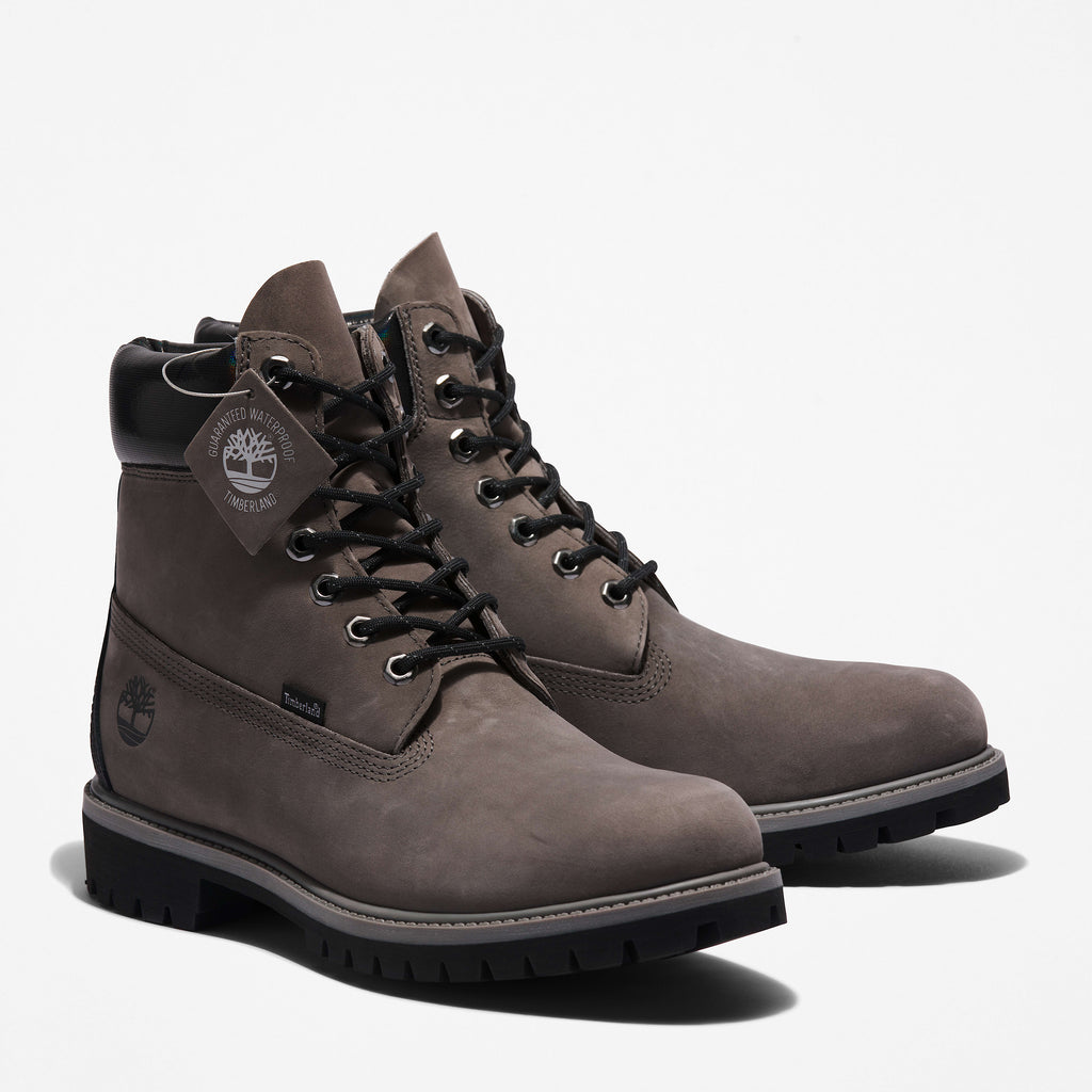[TB0A2HMK033] MENS TIMBERLAND 6 INCH PREMIUM BOOT 'DARK GREY BLACK'