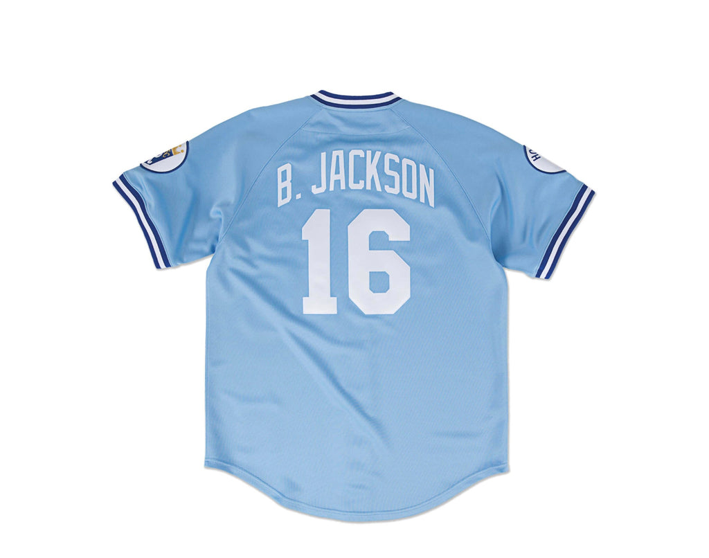 MENS MITCHELL & NESS MLB ROAD JERSEY ROYALS 1987 BO JACKSON