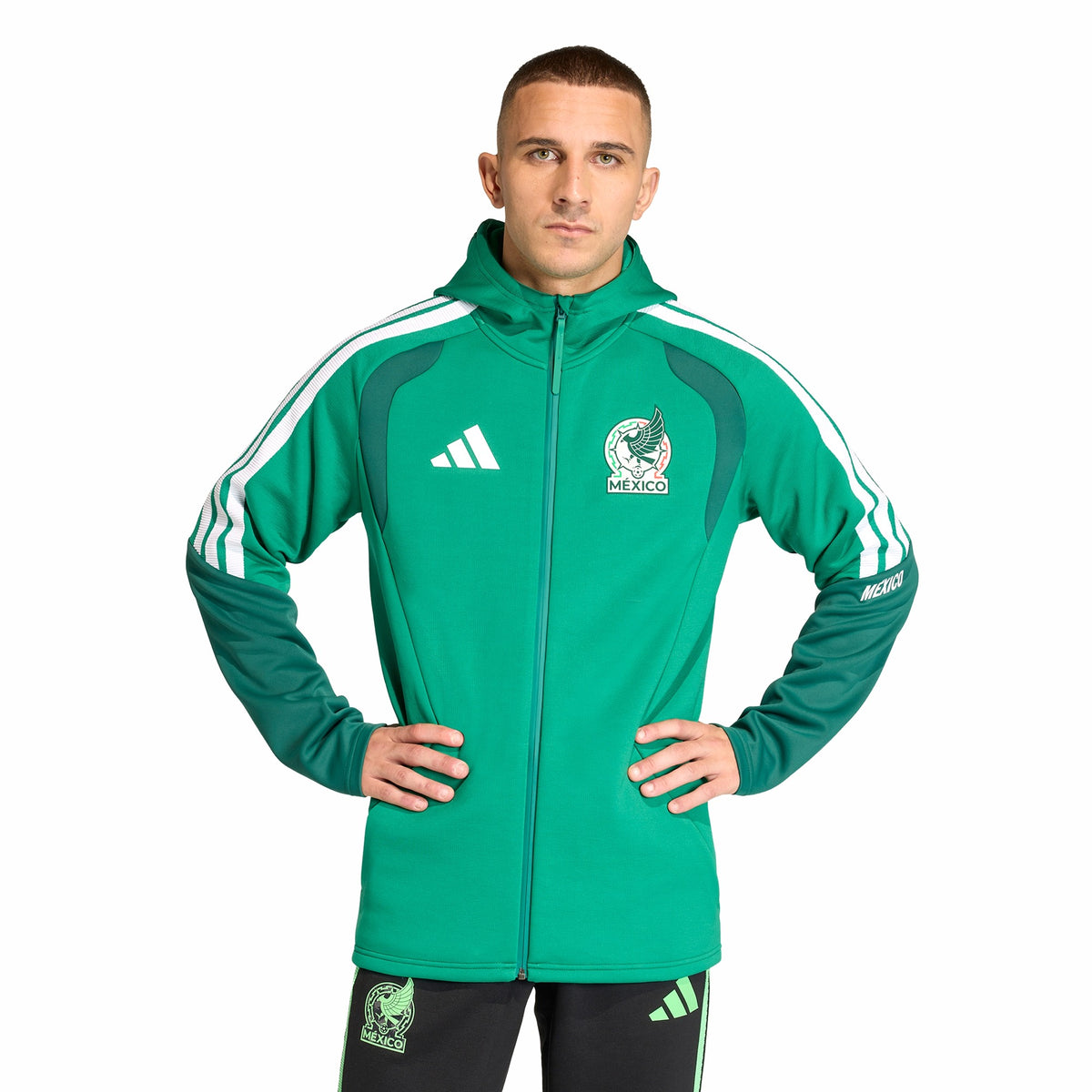 Mens Adidas Mexico 2026 Tiro Pro Full-Zip Hoodie 2