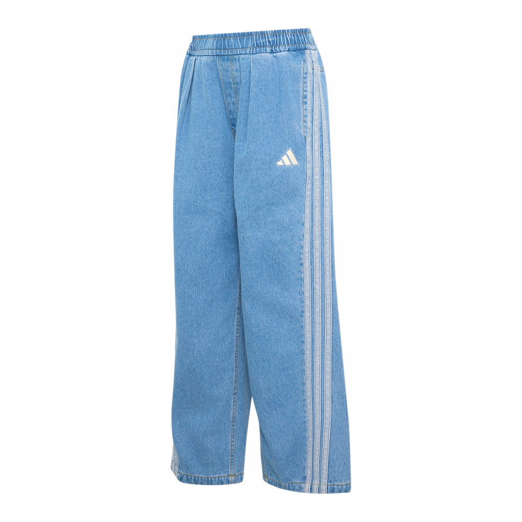 Womens Adidas Stadium Washed Denim Loose-Fit Pants 1