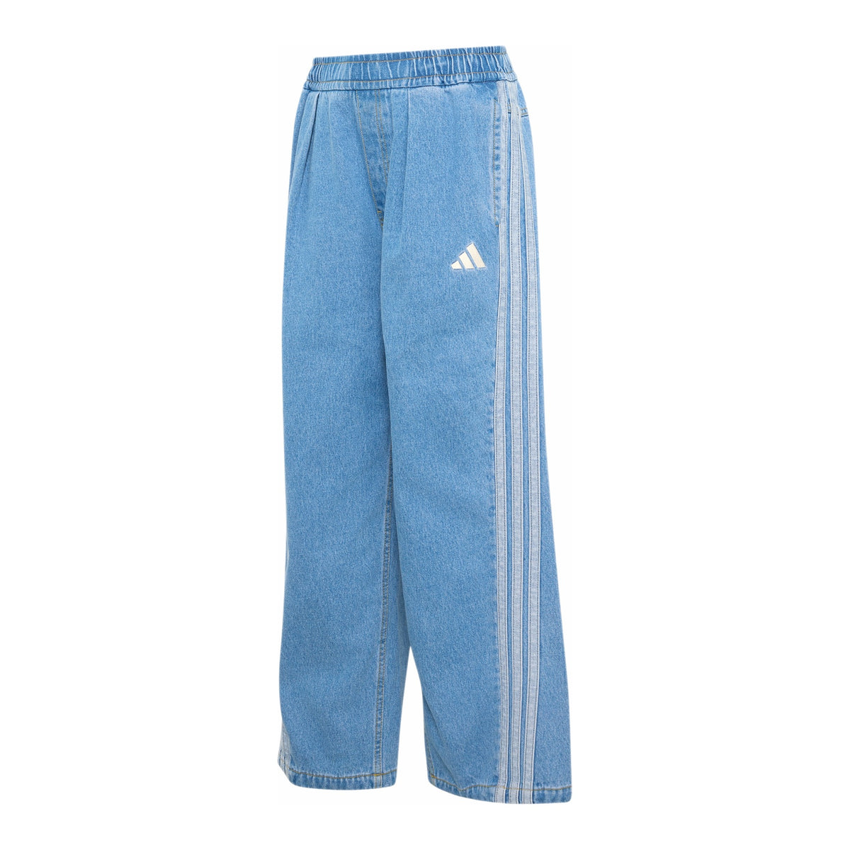 Womens Adidas Stadium Washed Denim Loose-Fit Pants 1