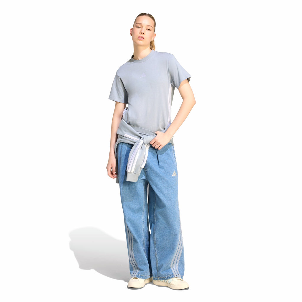 Womens Adidas Stadium Washed Denim Loose-Fit Pants 4