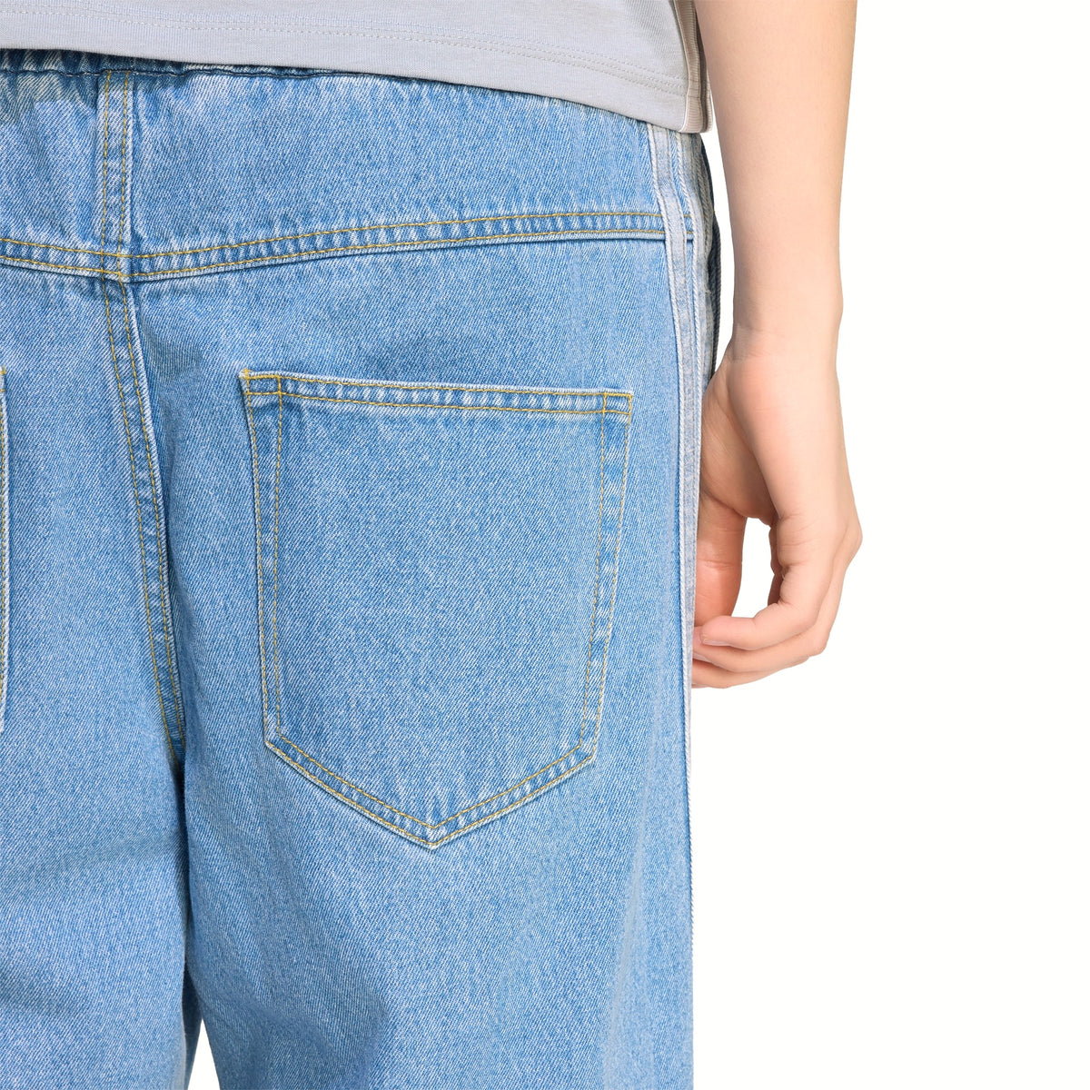 Womens Adidas Stadium Washed Denim Loose-Fit Pants 6