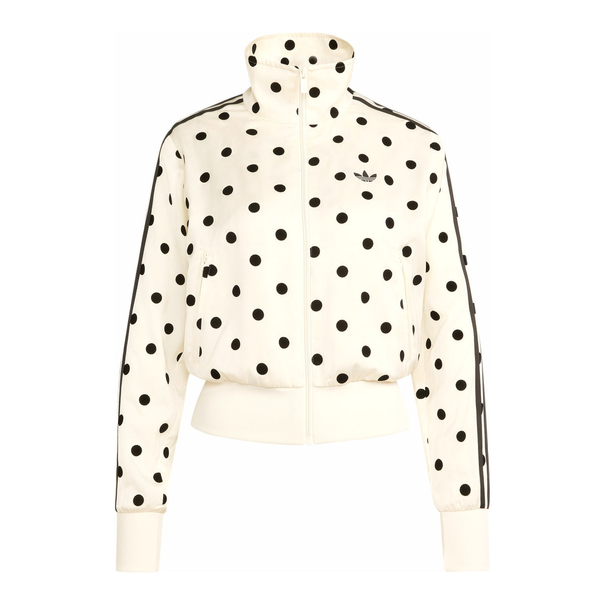 Womens Adidas Satin Polka Dots Track Top 1