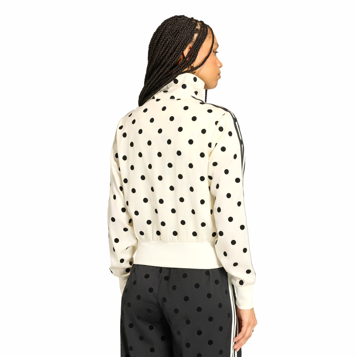 Womens Adidas Satin Polka Dots Track Top 3