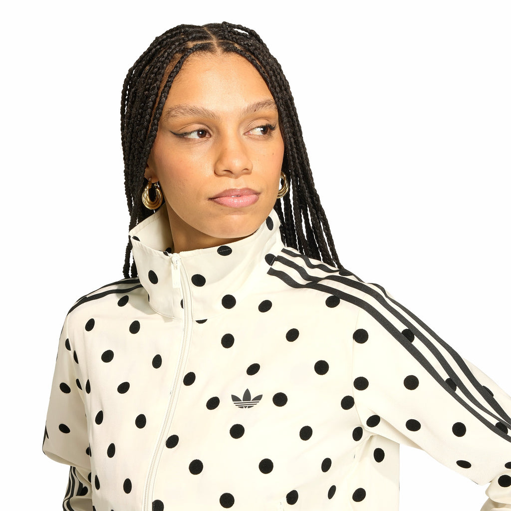 Womens Adidas Satin Polka Dots Track Top 5