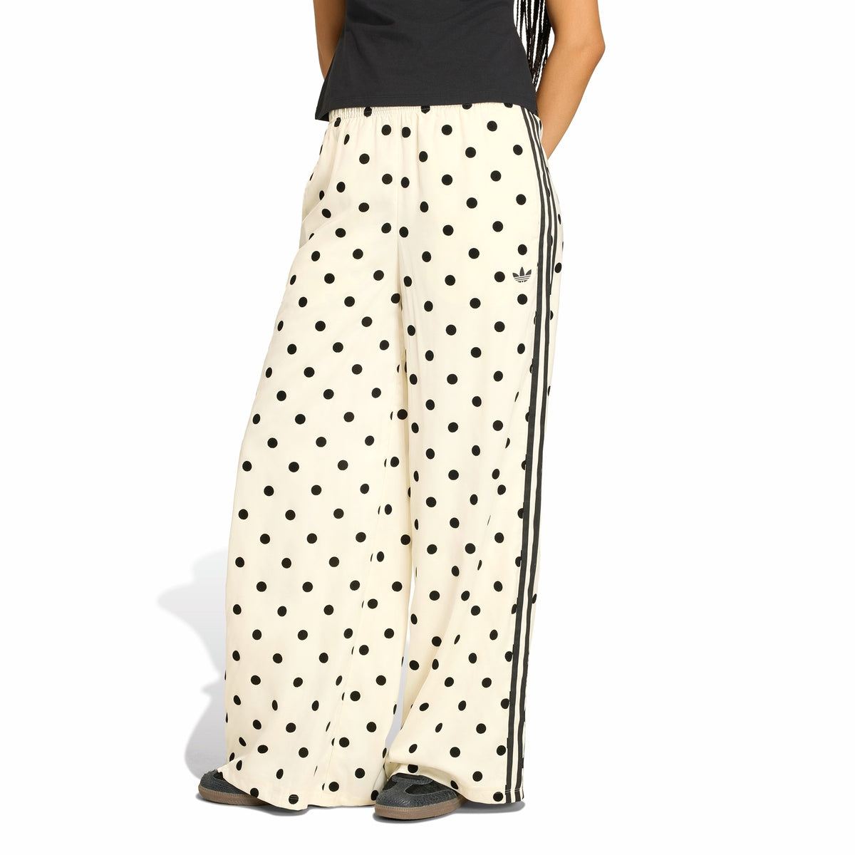 Womens Adidas Satin Polka Dots Wide Leg Pants 2