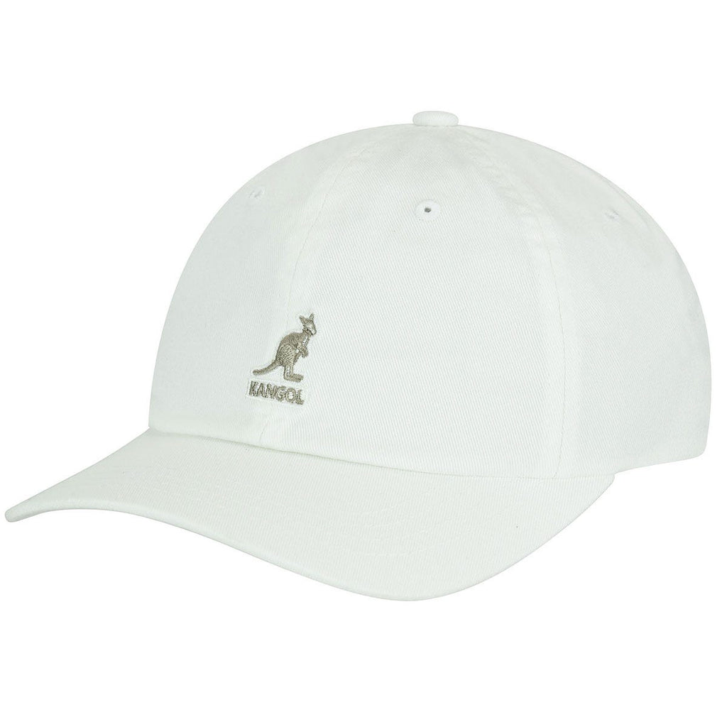 [K5165HT-WH103] UNISEX KANGOL WASHED BASEBALL CAP